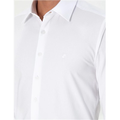 Белый бывший Slim Fit рубашка с длинным рукавом