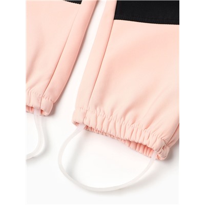 Комбинезон демисезонный для девочек MINAKU из Softshell на флисе, непромокаемый, персиковый, рост 116 см