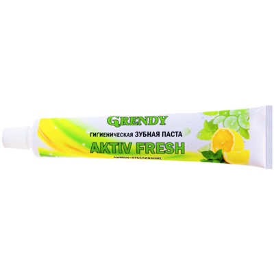 Зубная паста Grendy (Гренди) Aktiv Fresh «Лимон + Отбеливание», 100 мл