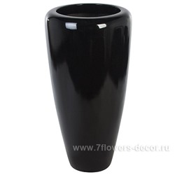 Кашпо полистоун Nobilis Marco "Classic black Vase", D45xH90 см