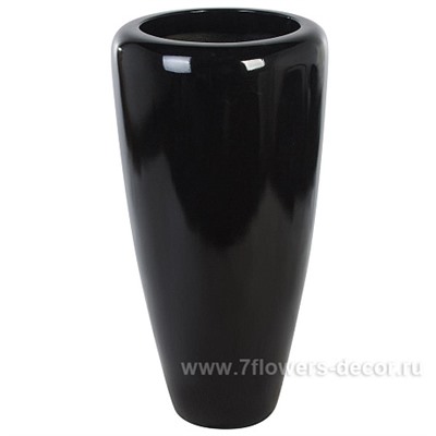 Кашпо полистоун Nobilis Marco "Classic black Vase", D45xH90 см