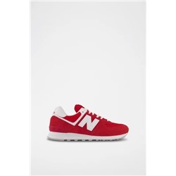 Zapatillas de piel 574 - Rojo y blanco