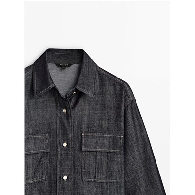 Camisa denim corta rinse wash