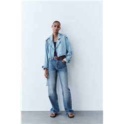 JEANS TRF WIDE LEG TIRO ALTO
