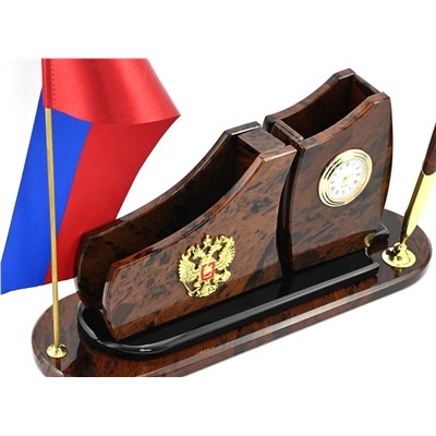 Настольный набор из обсидиана "Элегия" 280*90*130мм