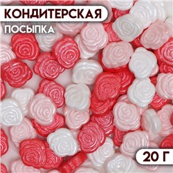 Кондитерская посыпка «Розы», микс, 20 г