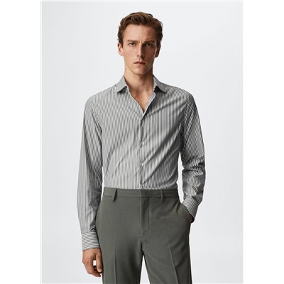 Camisa traje stretch rayas -  Hombre | MANGO OUTLET España