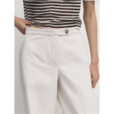 Pantalón ancho mezcla algodón