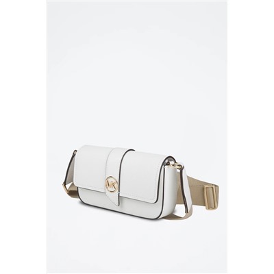 Bandolera de piel - Blanco