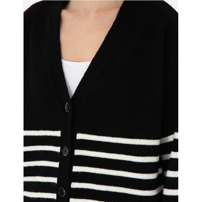 Черный комфорт Fit Triko Cardigan
