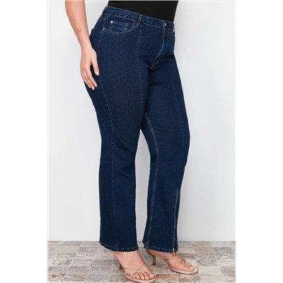 Синяя высокая талия Totes Totes Zipper Flare Jeans TBBAW23CJ00041