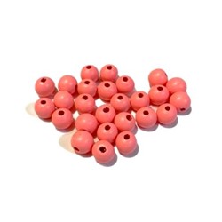Бусины деревянные/ цв.ярко-розовый 1/ 7х8мм/ уп.500г/ фас.1уп.