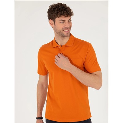 Коричневый обычный подсадка Polo Yaka Mercerized T -For