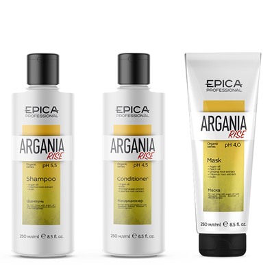 Набор Argania Rise Organic (шампунь 250мл+кондиционер 250мл+маска 250мл)