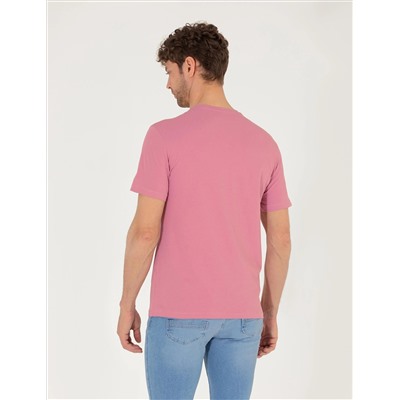 Pink Slim Fit Printed Bike Tomker T -For