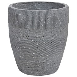 Кашпо Nobilis Marco "Tapes graphite Round" (файберклэй), D28хH30 см