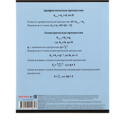 Тетрадь КЛЕТКА 48л. АЛГЕБРА «МАНГА» (Т48-1485) стандарт, твин-лак