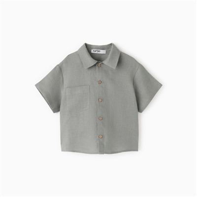 Рубашка для мальчика KAFTAN Linen, р. 34 (122-128), серый