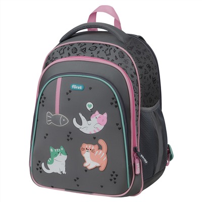 Ранец Först F-Base "Kittens" 36*29*17см, 3 отделения, 2 кармана, анатомическая спинка