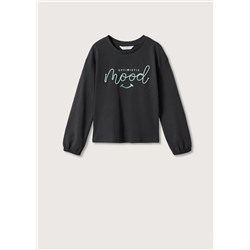 Camiseta manga larga lentejuelas -  Niña | MANGO OUTLET España