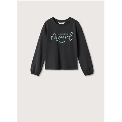 Camiseta manga larga lentejuelas -  Niña | MANGO OUTLET España
