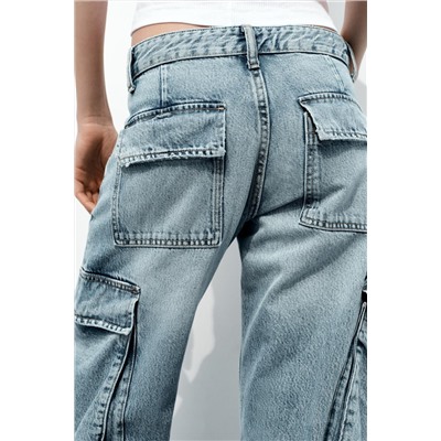 JEANS TRF CARGO TIRO MEDIO