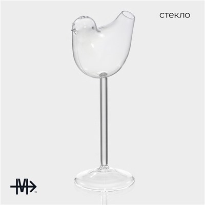 Бокал для коктейля Magistro «Синичка», 100 мл, 7×20 см, стекло, прозрачный