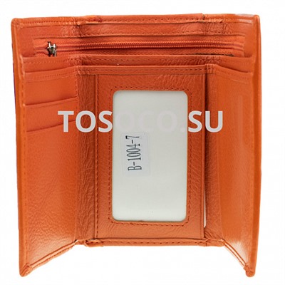 b-1004-7 orange  31 кошелек натуральная кожа и экокожа 10х12х2