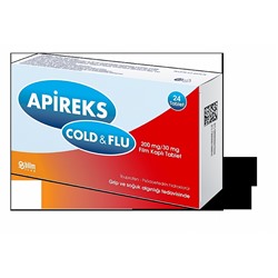 APIREKS COLD&FLU 200 mg/30 mg 24 film kaplı tablet (Ibuprofen + Pseudoephedrine Hcl)