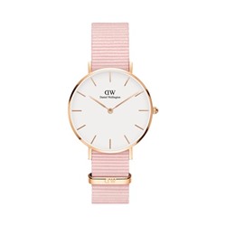 Reloj de cuarzo de tela y chapado en oro rosa Rosewater