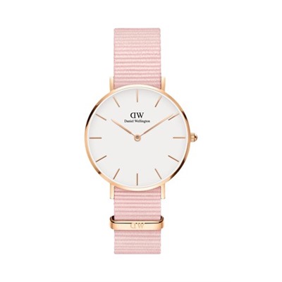 Reloj de cuarzo de tela y chapado en oro rosa Rosewater