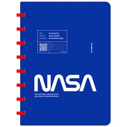 Бизнес-тетрадь А5+, 80л., Berlingo "Ad Astra", клетка, на кольцах, с возм. замены блока, 80г/м2, пластик. обложка 700мкм, линейка-закладка
