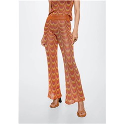 Pantalón punto acampanado -  Mujer | MANGO OUTLET España