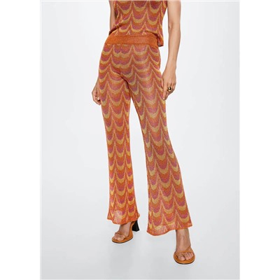 Pantalón punto acampanado -  Mujer | MANGO OUTLET España