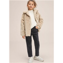 Abrigo pelo solapas -  Niña | MANGO OUTLET España