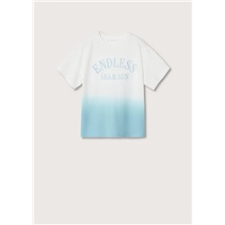 Camiseta tie-dye mensaje -  Niña | MANGO OUTLET España
