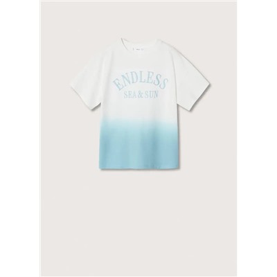 Camiseta tie-dye mensaje -  Niña | MANGO OUTLET España