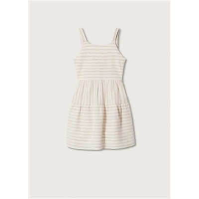 Vestido lino rayas -  Niña | MANGO OUTLET España