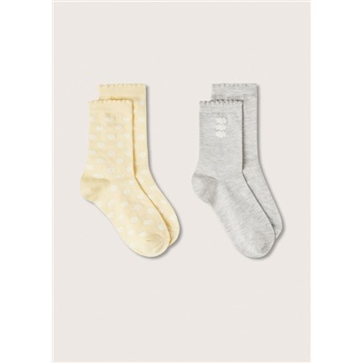 Pack 2 calcetines combinados -  Niña | MANGO OUTLET España