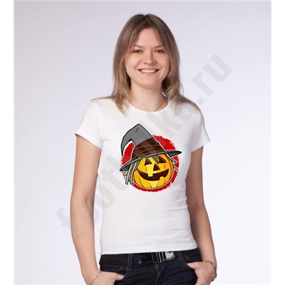 Футболка halloween "Тыква в шляпе"