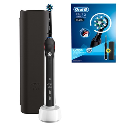 Электрическая зубная щетка Oral-B PRO2 2500 Cross Action Black Edition (2 насадки)