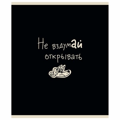 Тетрадь А5 48 л. ПЗБМ, скоба, клетка, матовая ламинация, брайль, "Тетрадь подписана" (микс в ПУ), 23447