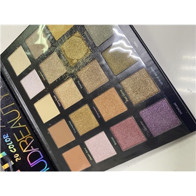 Тени HudaBeauty Allure Eyeshadow Palette 3D 20 color (1 цвет слегка поврежден)