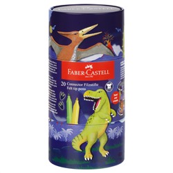 Набор для рисования Faber-Castell "Connector Dinosaur" 20 фломастеров