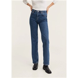 Jeans rectos tiro medio -  Mujer | MANGO OUTLET España