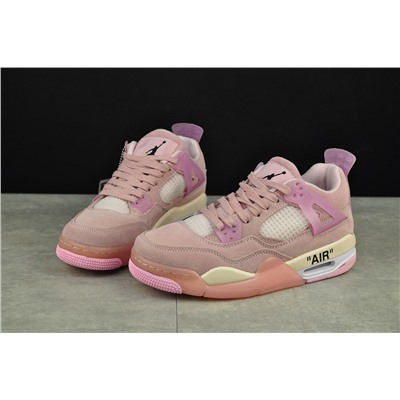 OFF White x Niкe Air Jordan 4 Retro из натуральной замши