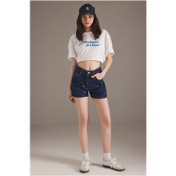 Печать синей ленты детальная джинсовая шорты twoss25sr00118