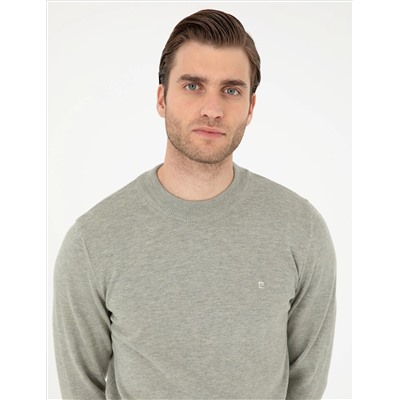 Светло -серый melanj Slim Fit Half Fisherman воротник основной трикотаж казах