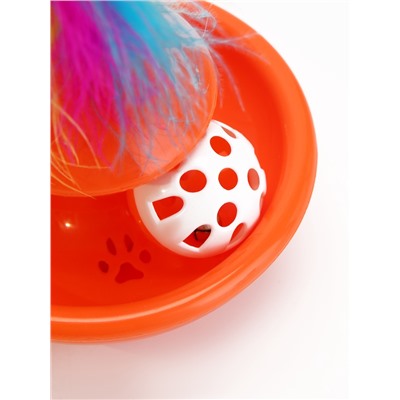 Игрушка-неваляшка с пером 12,3 х 6 см, Микс цветов