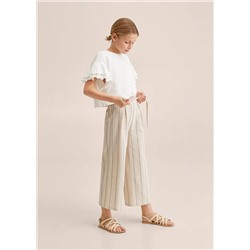 Pantalón culotte rayas -  Niña | MANGO OUTLET España
